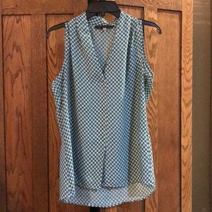 Rose and olive medium blouse sleeveless